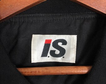 【希少】is イッセイミヤケ　ツモリチサト　シャツ　ロゴ刺繍 イッセイミヤケ ツモリチサト デザイン IS ビッグ ロゴ Tシャツ