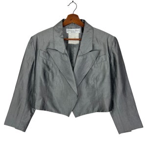 Amazing Christian Dior Boutique Crop Jacket Wild Silk Christian Dior Jacket Made In France Size 42