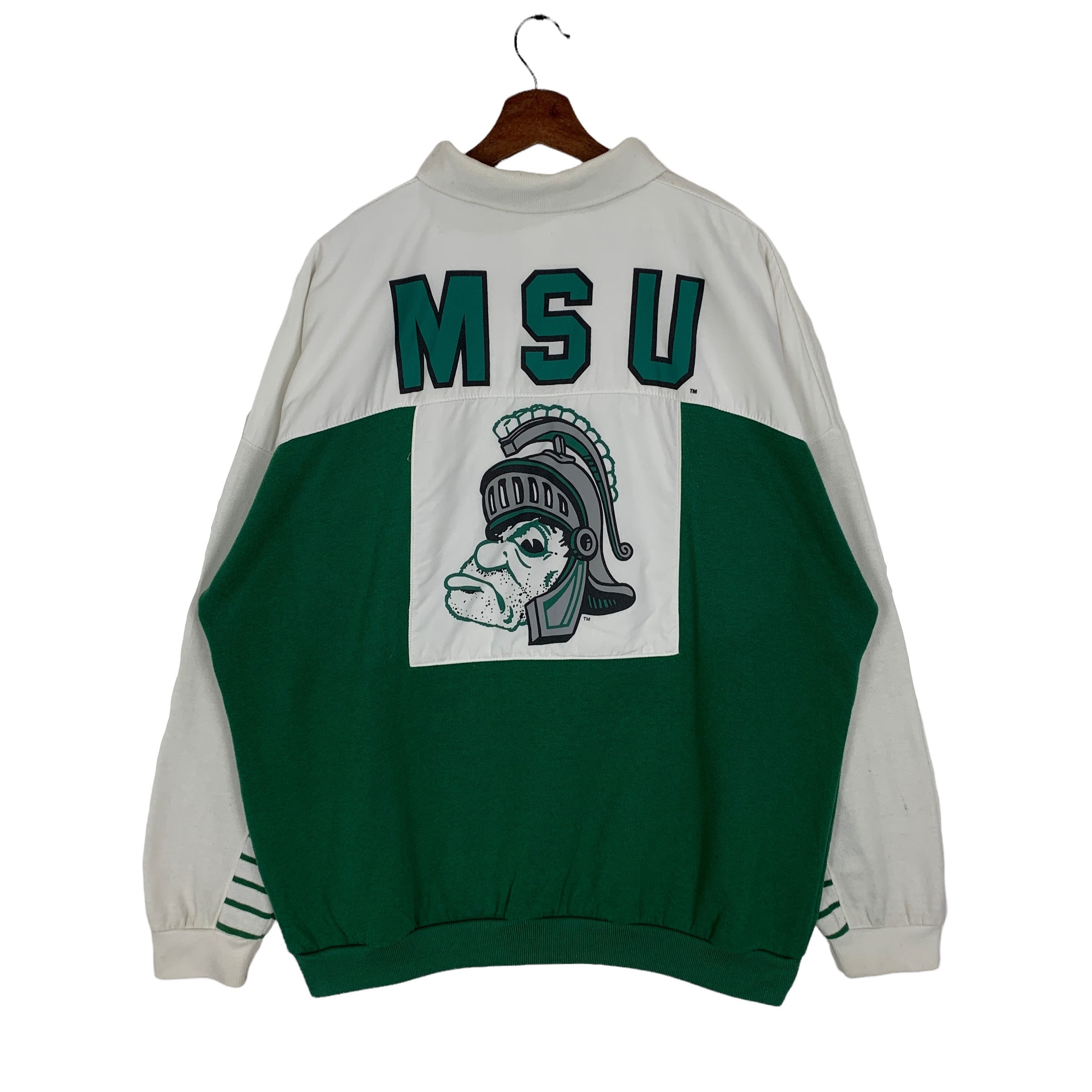 Vintage Retro MSU Spartans Green Lightweight Lined Windbreaker Jacket – Hey  Tiger