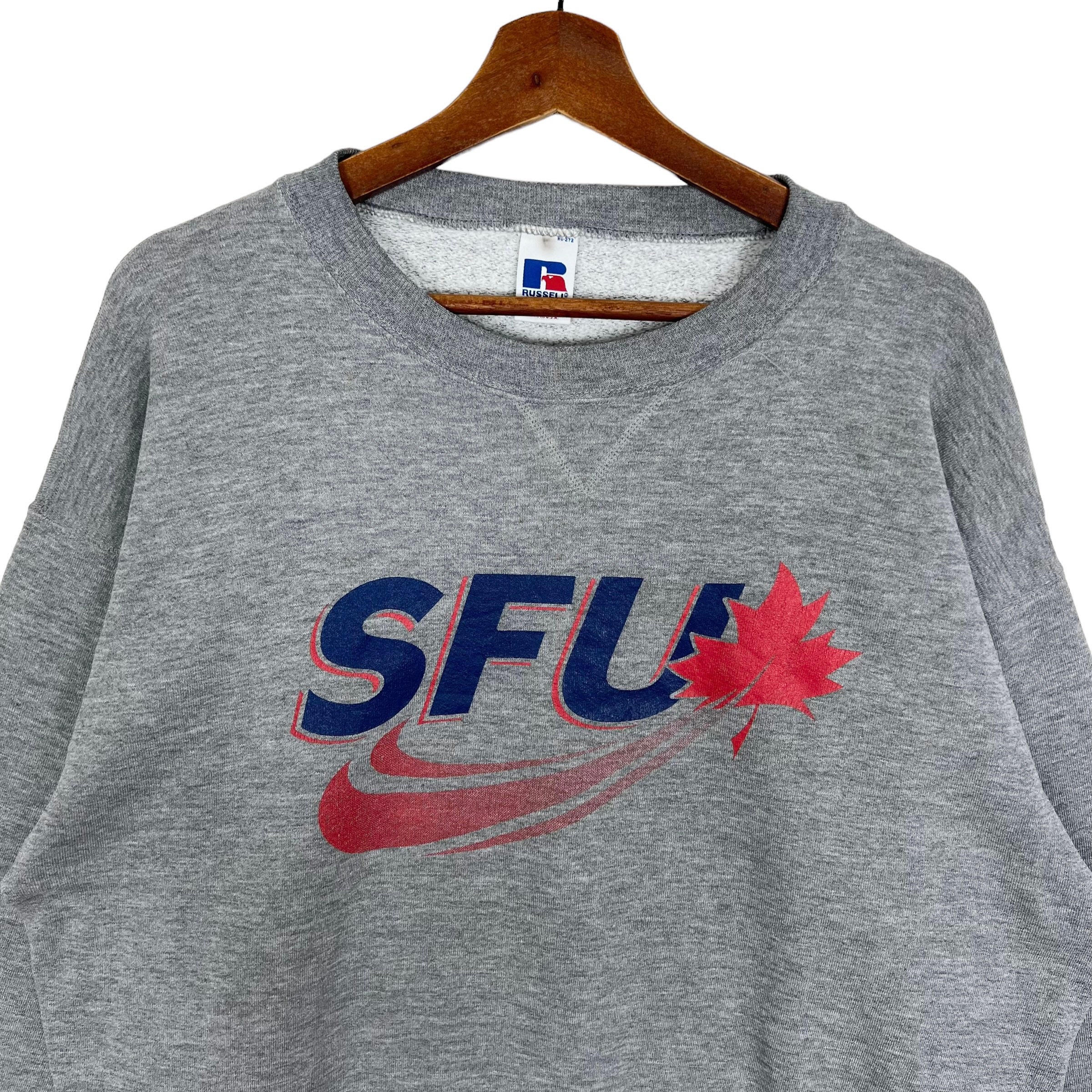 Vintage 90s Simon Fraser University Softball Sweatshirt Size Large 