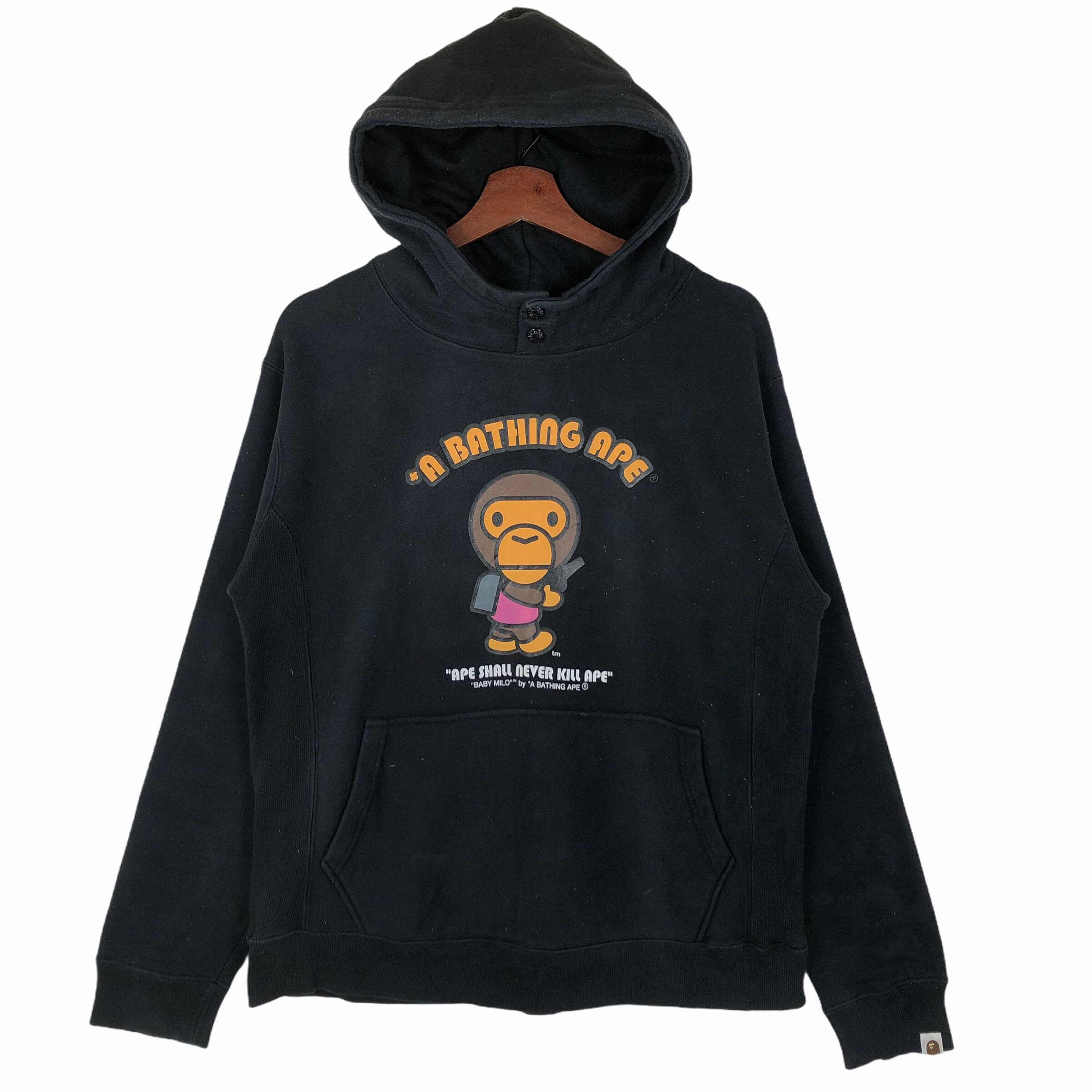 Vintage Bathing Ape Hoodie Bape Baby Milo Hoodie Made In Japan Etsy
