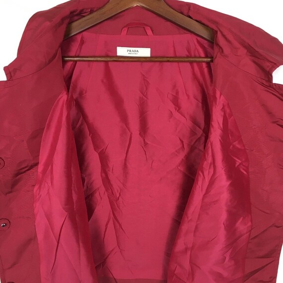 Sale!! Stunning Prada Red Silk Crop Jacket Short … - image 3