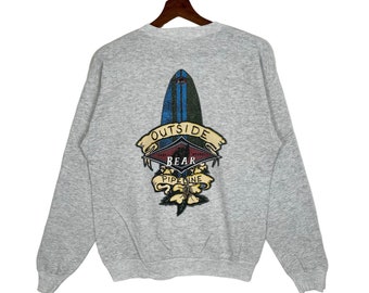 Vintage 90s Bear Surfboard Sweatshirt