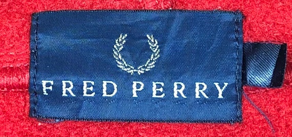 Vintage Fred Perry Fleece Hoodie Multicolour Bloc… - image 7