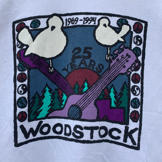 Vintage 90’s Woodstock Sweatshirt Crewneck 25 yea… - image 3