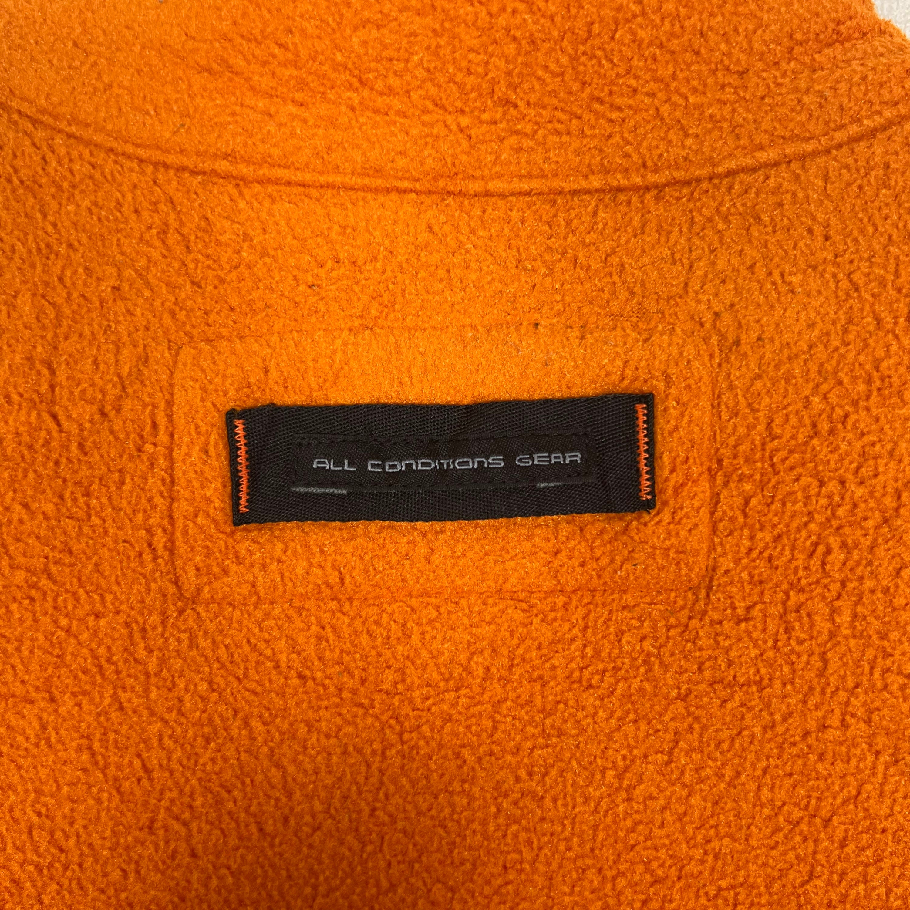 ヴィンテージ ナイキ ACG フリース ジャケット、オレンジ ハーフジップ 