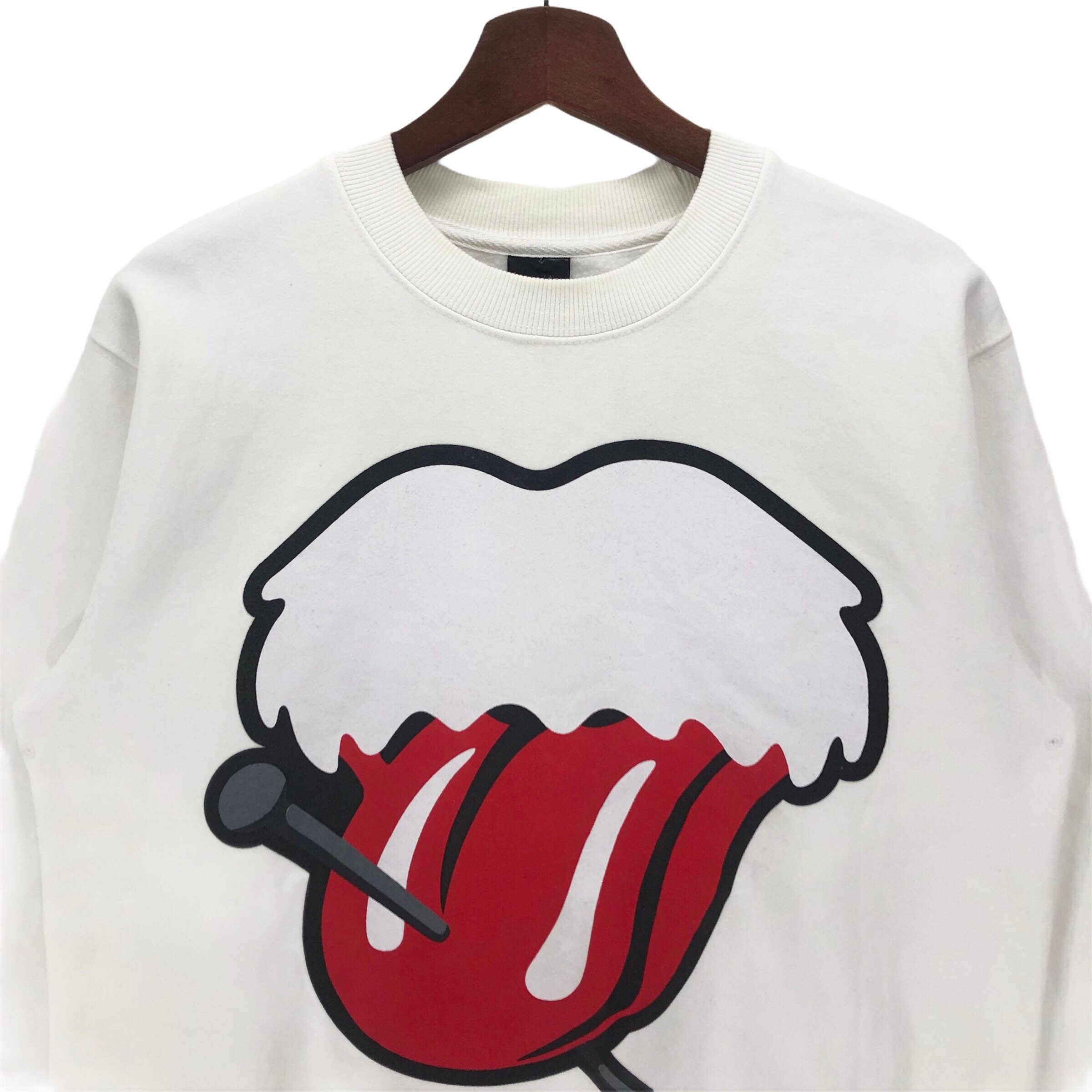 Rare Numbernine AW2003 Sweatshirt Albert Einstein X Classic Rolling Stones Tongue Logo Print Sweatshirt NUMBERNINE by Takahiro Miyashita Etsy