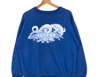 Sweat-shirt vintage CRU Design : graphique Surf Dragon, taille L