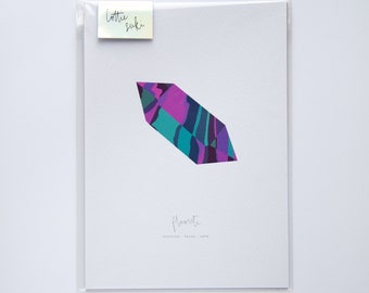 Crystal Healing Fluorite Print | A5