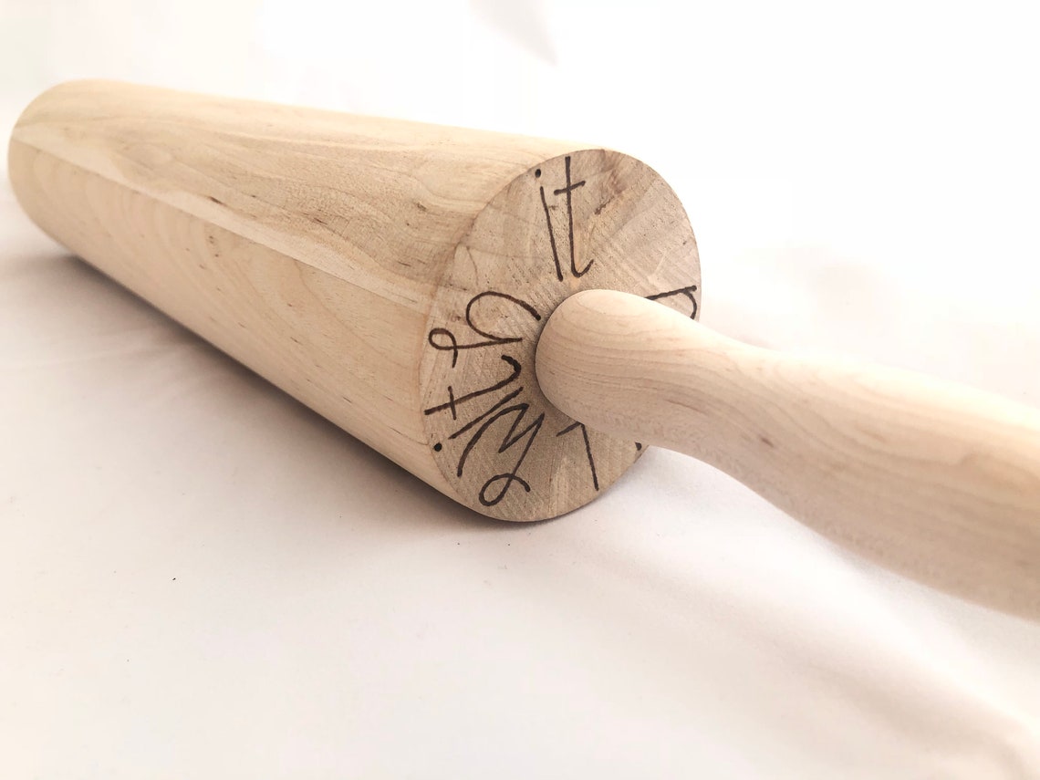 Woodburned Rolling Pin Choice of Two Sayings Etsy