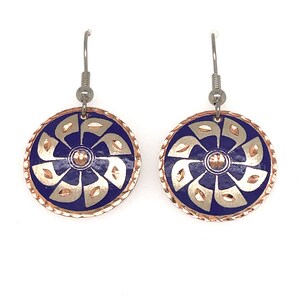 Shield Earrings - Violet