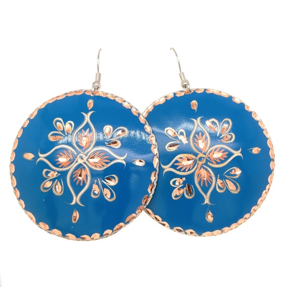 Large Flower Shield Earrings Large Flower Shield Earrings