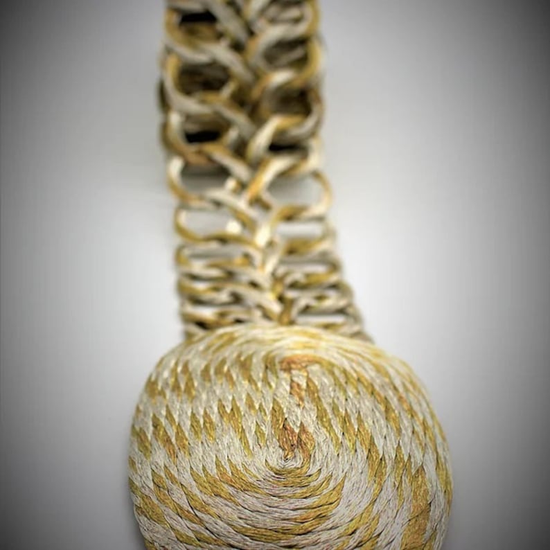 White and Yellow Double Loop Greek Copper Belt