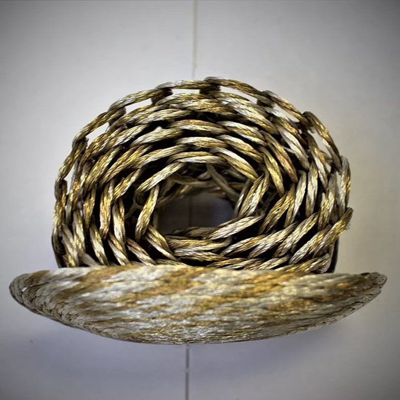White and Yellow Double Loop Greek Copper Belt