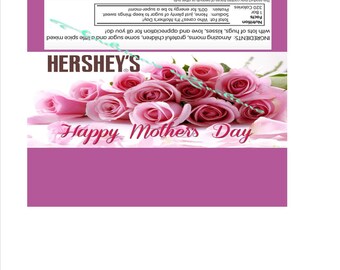 Happy Mothers Day Chocolate Squares & Stickers Floral 2 282 Mum Mother Gift 