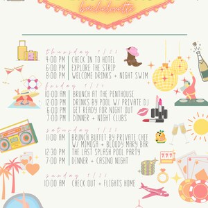 Editable Bachelorette Itinerary Template Las Vegas Sin City Etsy Editable Bachelorette Itinerary Template Las Vegas Sin City Etsy
