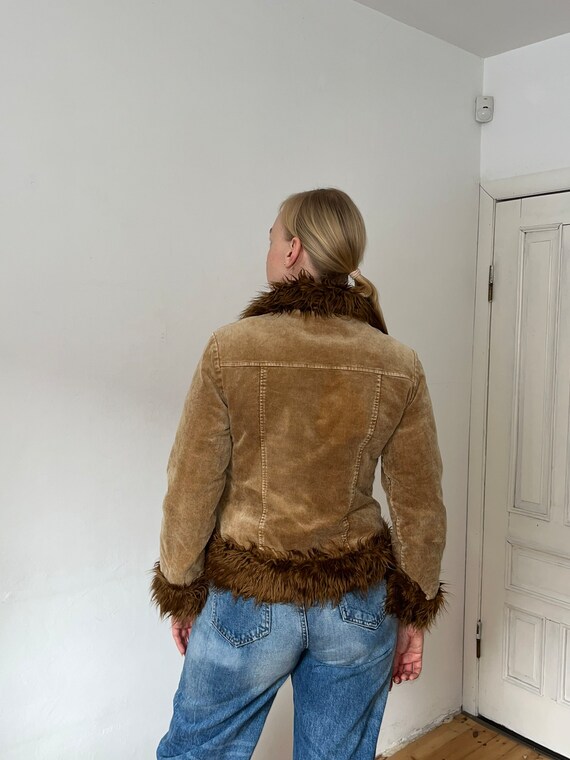 Vintage Corduroy Faux Fur Trim Jacket Gem