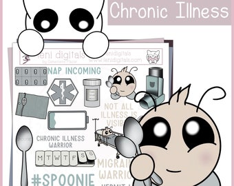 Nash • Chronic Illness • Digital Planner Stickers