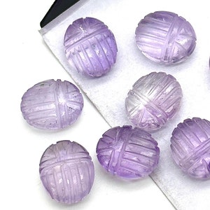 Natural Pink Amethyst Scarab Shape Briolette, Amethyst Sracab Carving Beads, Beetle Shape Hand Carved Stones, 12 MM, Insect & Scarab Charm