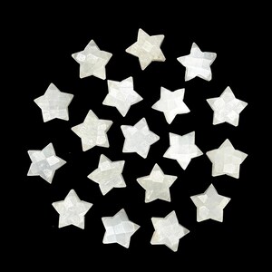 Natural White Moonstone Star Beads, Handmade Faceted Star Shape Briolettes, Star Gemstone Charms for Jewelry Making, 10 MM Moonstone Stars