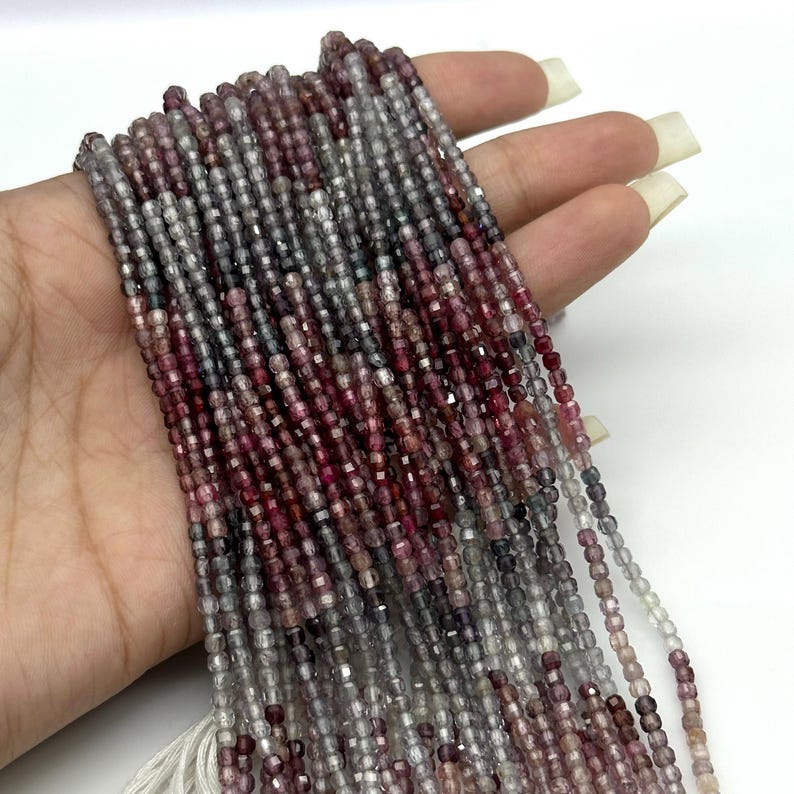 Spinel Box Count 100% Genuine Multi Spinel Box Shape Beads, 3 Mm Spinel Faceted Gemstone ...