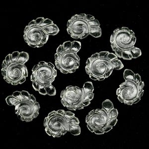 AAA Crystal Quartz Carved Shell Beads, Natural Crystal Quartz Hand Carved Shell Shape Gemstone, Seashell Charm, 16 MM, Snail Shell Diy Beads