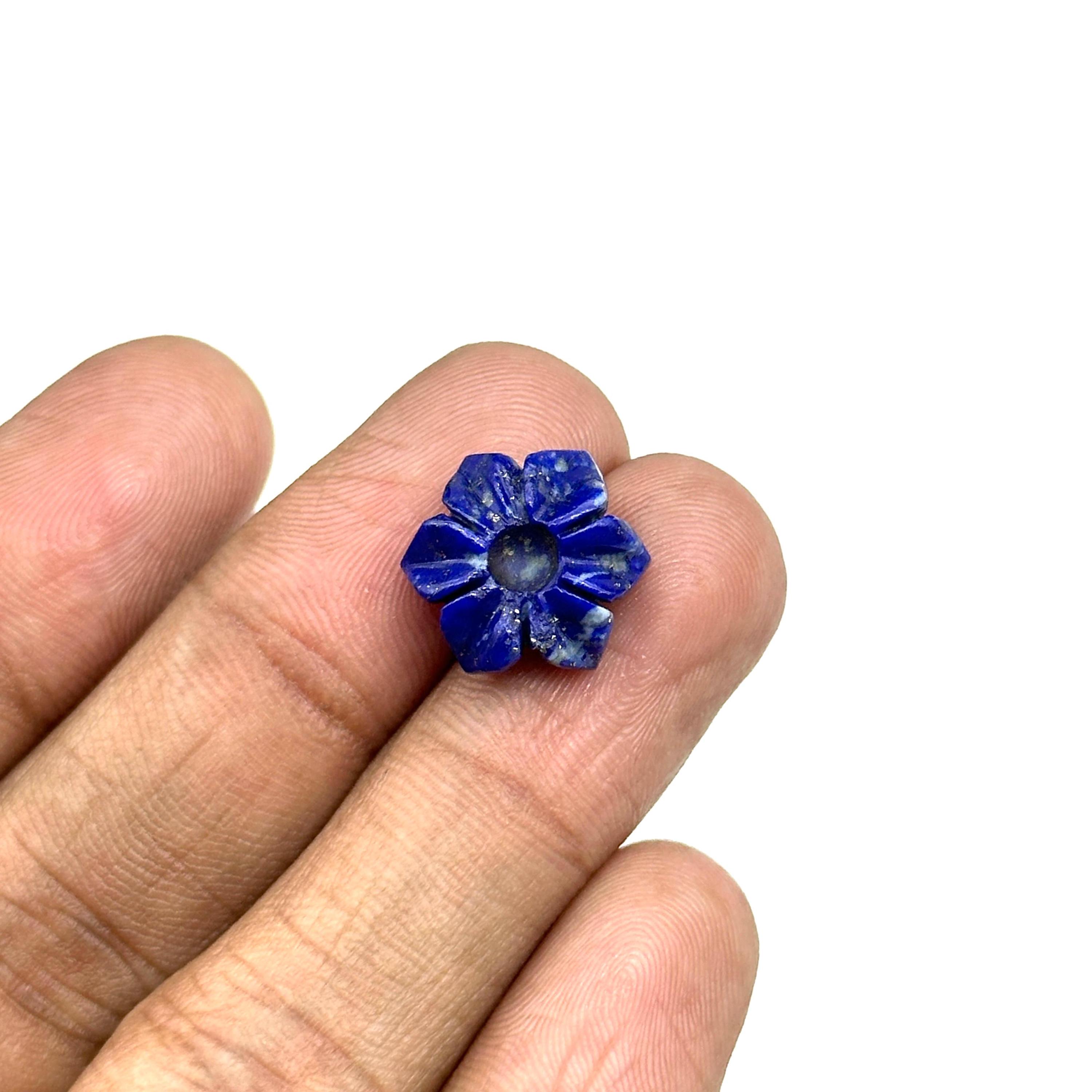 天然ラピスラズリの花の形の宝石、AAAラピスラズリの彫刻石