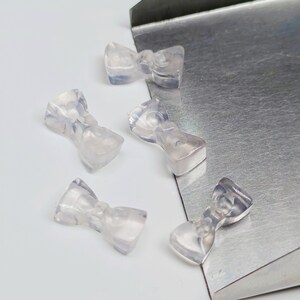 2,3,4,5 Pcs Rose quartz Hand Carved Bow Shape, Bow Shape Gemstone For Jewlery, Bow Shape Gemstone, 12X6 mm