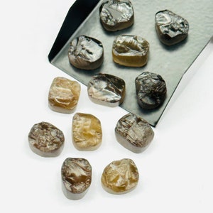 Natural Smokey Quartz Rough Gemstones, Raw Smokey Quartz Beads, Rough Loose Brown Quartz Gemstones, 12X15 MM Approx Healing Raw Crystals