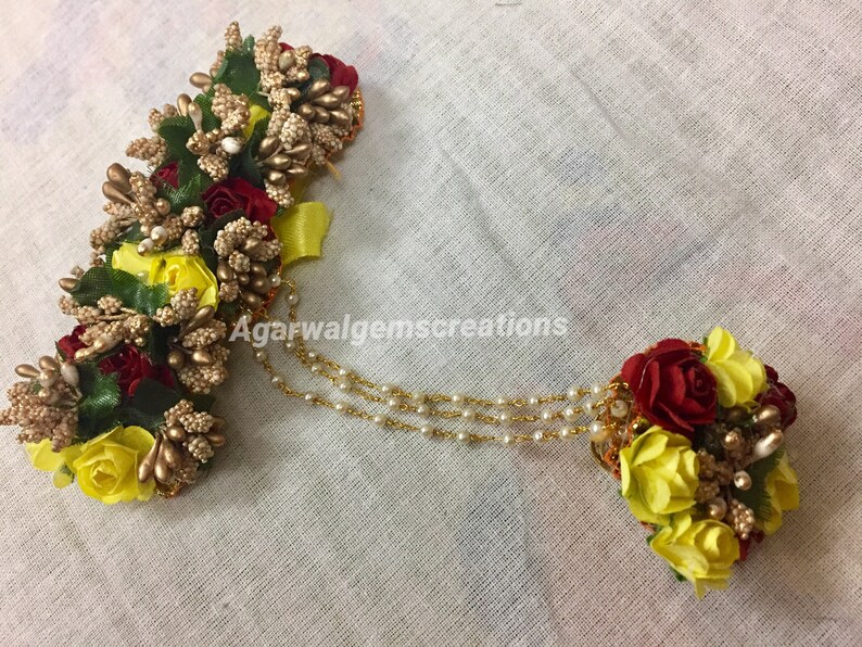 Handmade Flower Jewellery Indian Jewelry for Haldi Flower Etsy