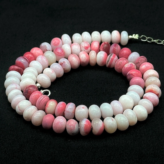 STONE BEAD BRACELET 8 MM CANDY PINK STONE BEAD BRACELET 8 MM CANDY PINK