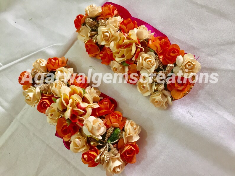 Wedding jewellery set indian jewellery for haldi flower crown set Indian jewellery indian jewellery mehndi Handmade flower jewellery