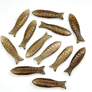 Natural Smoky Quartz Handmade Fish Carving, Fish Shape Carving Gemstone Briolette's, Jewelry Making Loose Gemstones, 30X10 MM