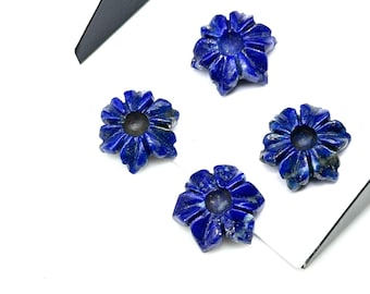 天然ラピスラズリの花の形の宝石、AAAラピスラズリの彫刻石
