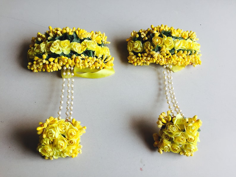 Handmade Flower Jewellery Indian Jewelry for Haldi Flower Etsy