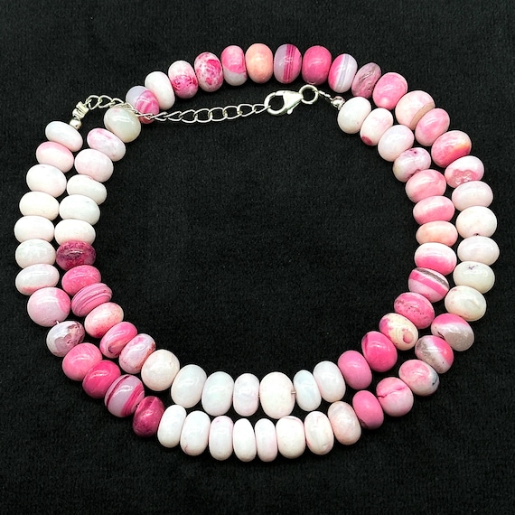 STONE BEAD BRACELET 8 MM CANDY PINK STONE BEAD BRACELET 8 MM CANDY PINK
