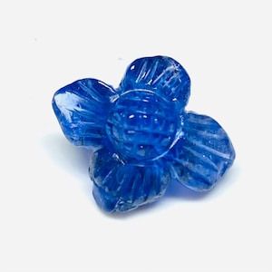 AAA Quality 100% Natural Tanzanite Flower Carved Gemstone, Carved Gemstone, Gemstone For Jewellery, 18X16 mm (Approx)