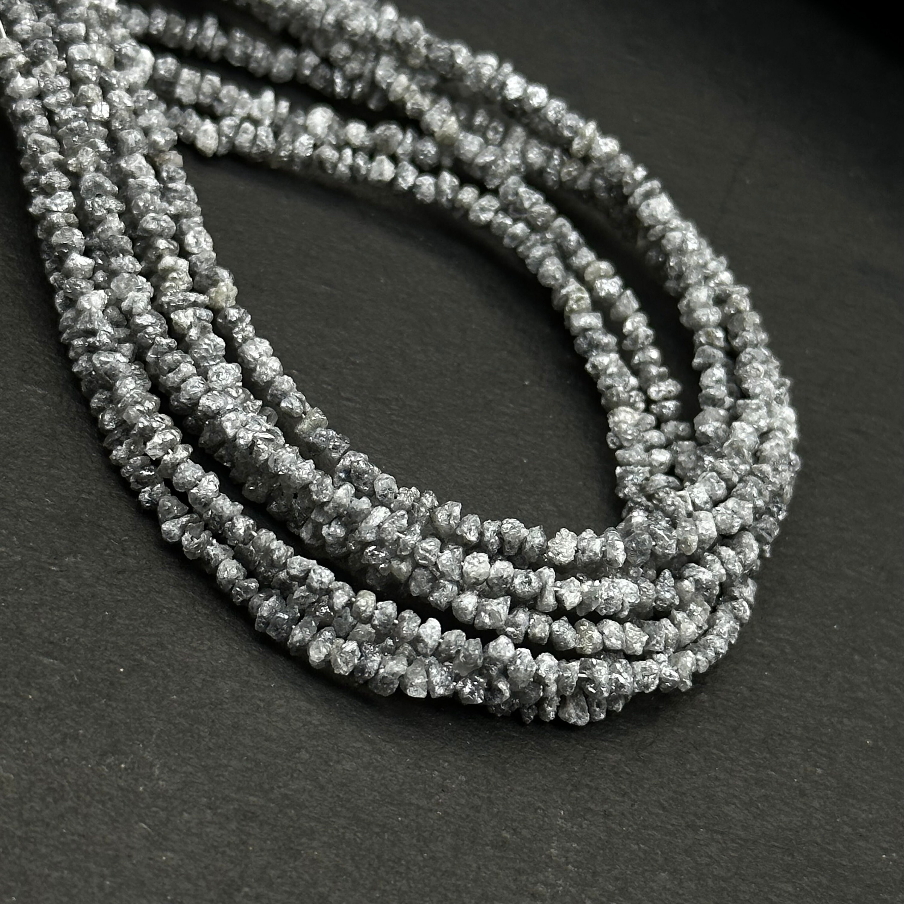 20,06 ct 1,5-2,5 mm diamant brut blanc naturel perles diamant
