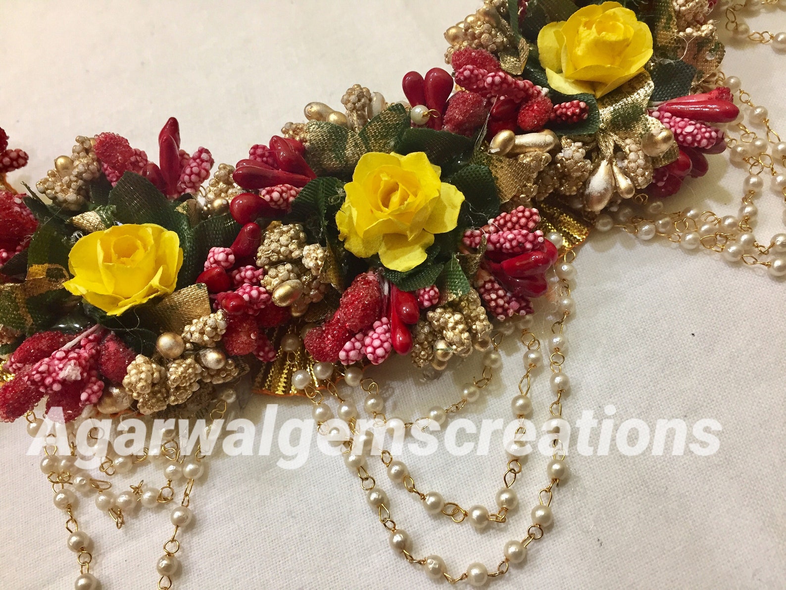 Handmade Flower Jewellery Indian Jewelry for Haldi Flower Etsy