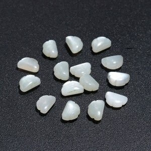Natuurlijke witte maansteen wolkvormige kralen, AAA-maansteen wolkvormige briolettes, gladde handgesneden edelsteen, wolkvormige bedelkralen, 12 mm afbeelding 8