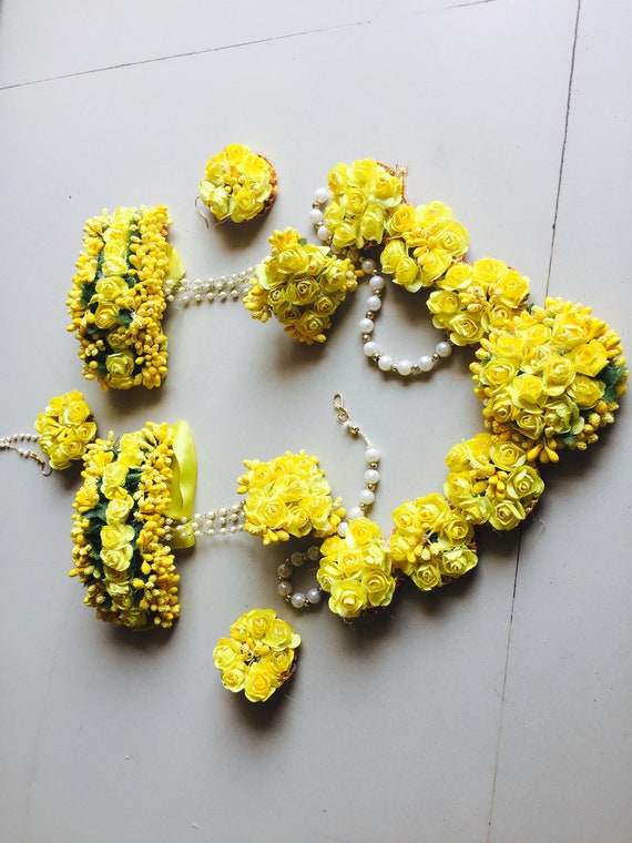 yellow flower jewellery