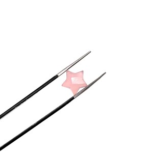 Splendide briolette a forma di stella in calcedonio rosa, perline a stella sfaccettate rosa intagliate a mano, ciondoli con pietre preziose a forma di stella, perline a stella sfuse da 10 mm immagine 2
