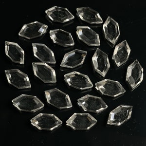 Crystal Quartz Hexagon Beads, New Fancy Shape Charms For Jewelry, 7X14 Geometrical Gemstone Beads, Wholesale Carving Beads, Natural Crystals