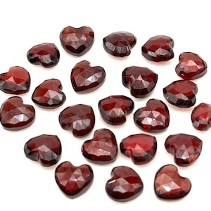 Natürliche rote Granat Herzform Perlen, facettierte Herzform Perlen, tiefrote Farbe Herz Charm, 8 MM rotes Herz für Schmuck machen 100% natürlich