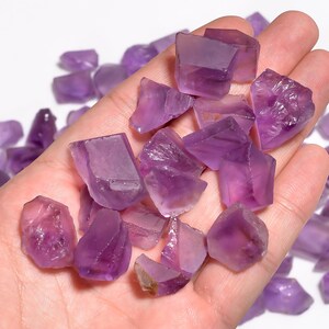 100% Natural Amethyst Rough Gemstones, Amethyst Raw Crystal, Amethyst Rough Loose Gemstone, Healing Crystal for Jewlery 12X12.5 20X14 mm
