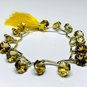 100% Natural  Beer Quartz Round Concave Cut Shape Beads, 8 Inch Strand, Beads Strand, Gemstone For Jewellery, 10X6 mm
