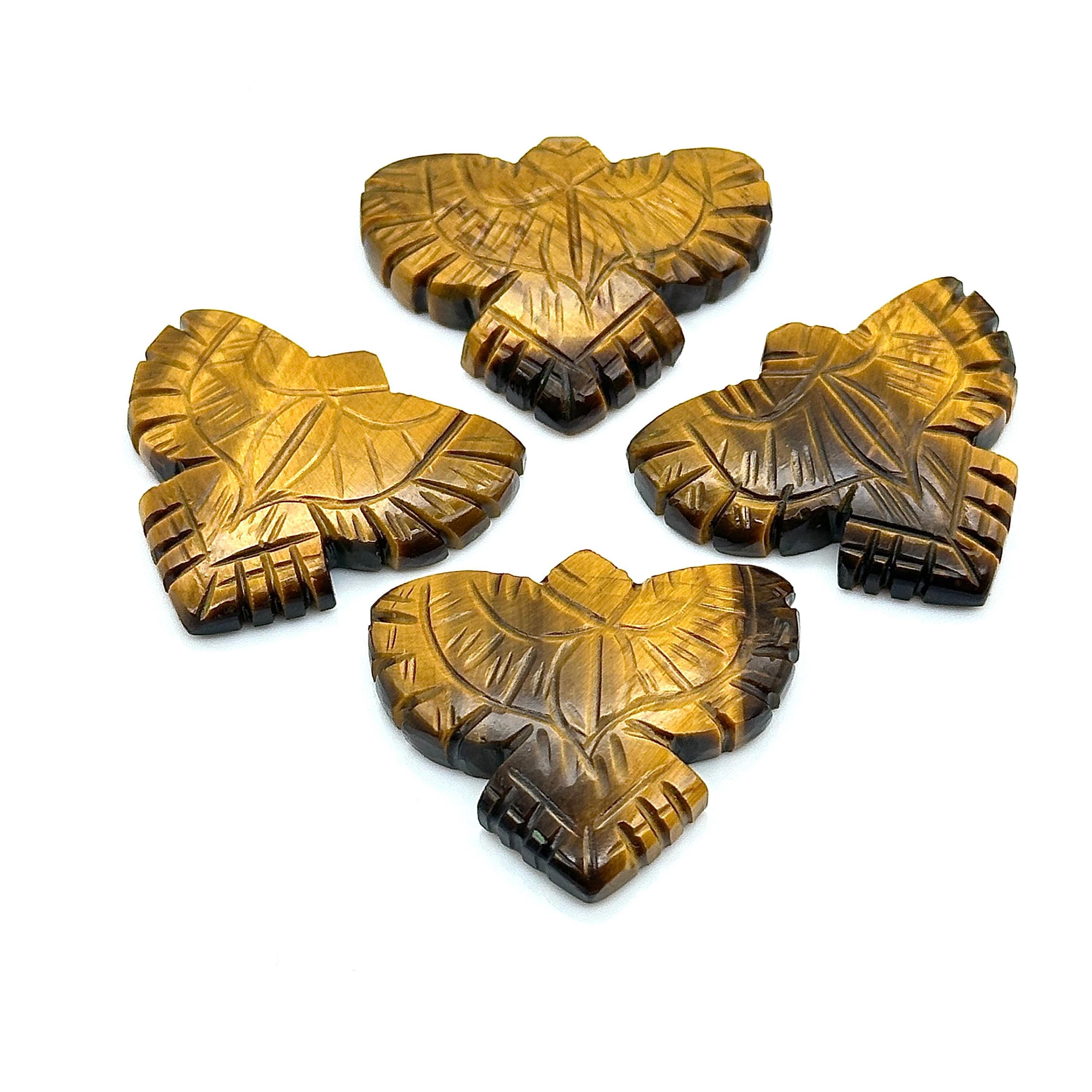 リクエスト品 Natural Tiger's Eye Eagle Shape Carved Stone, AAA Tiger's Eye Hand