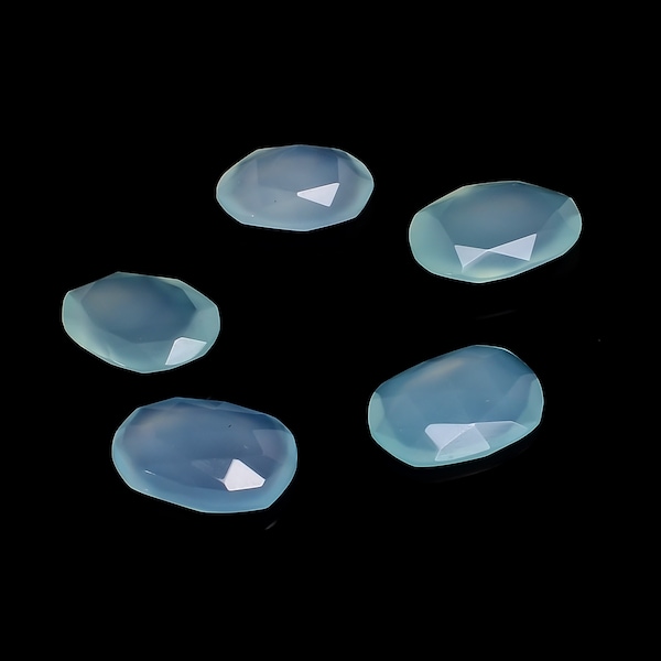 2 pcs A-one Quality Aqua Chalcedony freeform Rosecut, Cut Stone rosecut, gemstone for jewelry,jewelry making rosecut 9X12 12X14 mm