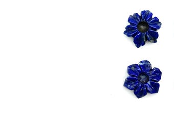 天然ラピスラズリの花の形の宝石、AAAラピスラズリの彫刻石