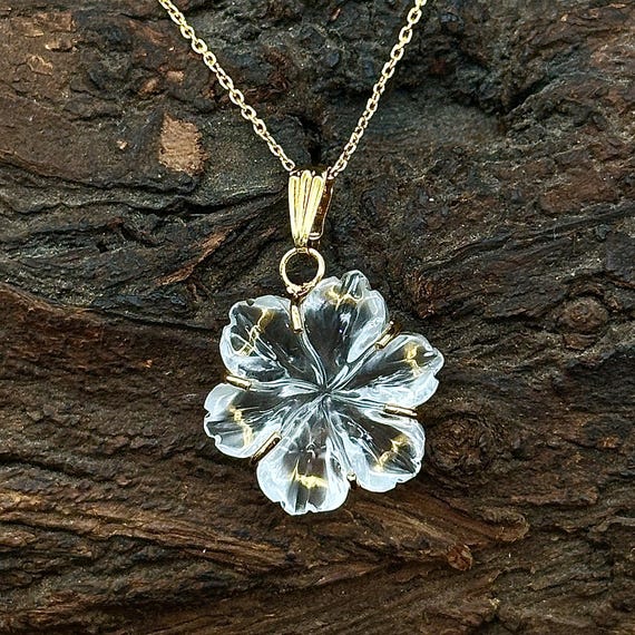 Collier Clip Fleurs En Cristal Beige Métal Argenté Sans Nickel - Neuf Avec étiquettes